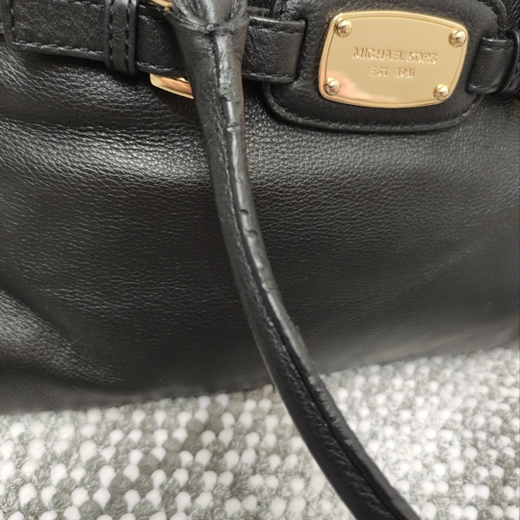 MICHAEL KORS Hamilton Black Large Leather Tote Shoulder Bag - Picture 15 of 15